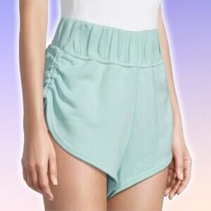 FREE PEOPLE FP Movement Cinched Shorts Sz Small Clear Skies